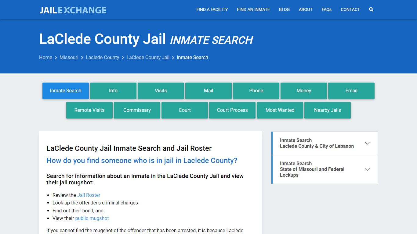 Inmate Search: Roster & Mugshots - LaClede County Jail, MO